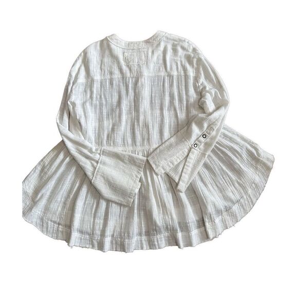 NEW Free People Miles Away Babydoll‎ Top in White sz S - Picture 4 of 12